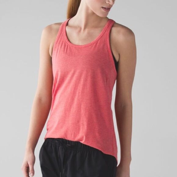 Lululemon Yogi Everyday Tank Heathered Cape Red Size 8 - Picture 5 of 5